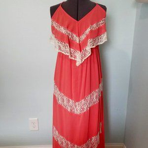 Fabrik Maxi Dress Large Coral